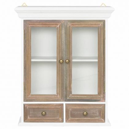 Стенен шкаф, бял, 49x22x59 см, инженерно дърво