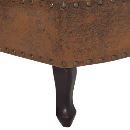 Кушетка, кафява, изкуствен велур