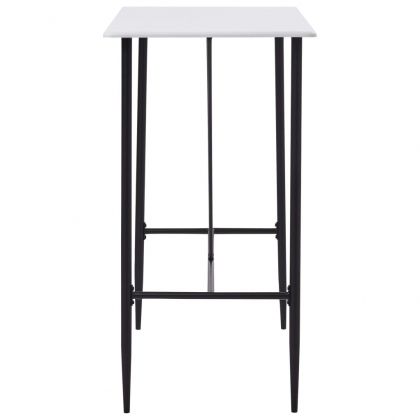 Бар маса, бяла, 120x60x110 см, МДФ