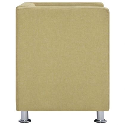 Фотьойл с кубична форма, зелен, текстил