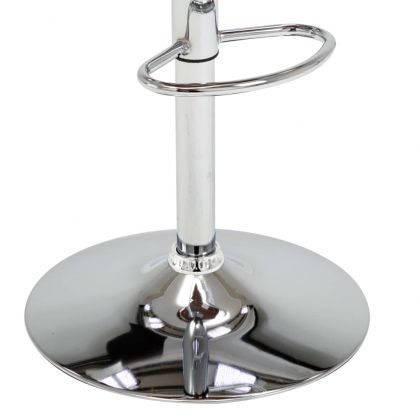 Бар табуретка, сива, извито дърво и текстил