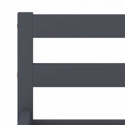 Рамка за легло, сива, бор масив, 160x200 см