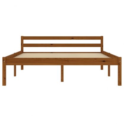 Рамка за легло, меденокафява, бор масив, 120x200 см