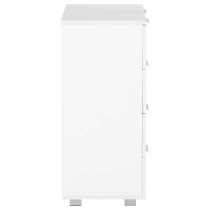 Бюфет, бял гланц, 60x35x80 см, инженерно дърво