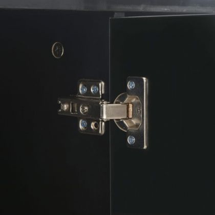 Бюфет, черно със силен гланц, 107x35x80,5 см