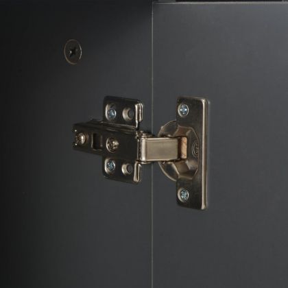 Бюфет, сиво със силен гланц, 107x35x80,5 см