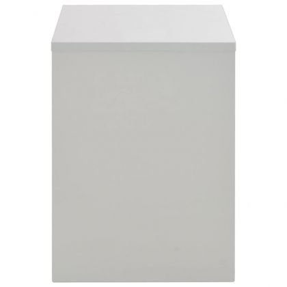 Тоалетка с огледало и табуретка, сива, 104x45x131 см