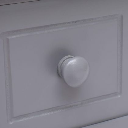 Странична маса, сива, 40x40x40 см, дърво от пауловния