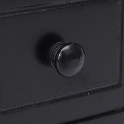 Странична маса, черна, 40x40x40 см, дърво от пауловния