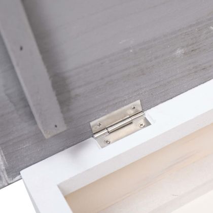 Шкаф за обувки, сив, 50x28x58 см, дърво от пауловния