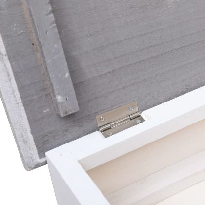 Шкаф за обувки, сив, 50x28x98 см, дърво от пауловния