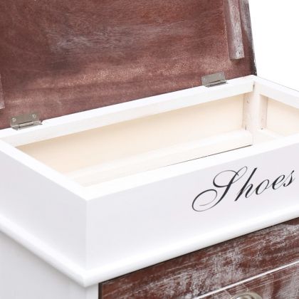 Шкаф за обувки, кафяв, 50x28x98 см, дърво от пауловния