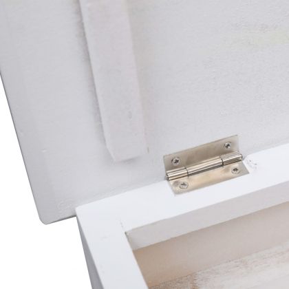 Шкаф за обувки, бял, 50x28x98 см, дърво от пауловния