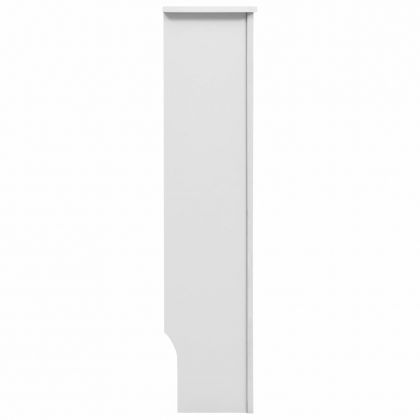 Параван за радиатор, бял, 152x19x81,5 см, МДФ