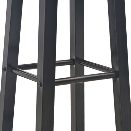 Бар табуретки, 2 бр, черни, МДФ