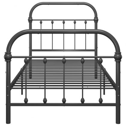 Рамка за легло, сива, метал, 100x200 cм