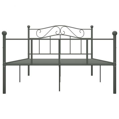 Рамка за легло, сива, метал, 160x200 см
