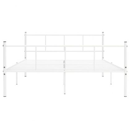 Рамка за легло, бяла, метал, 120x200 cм