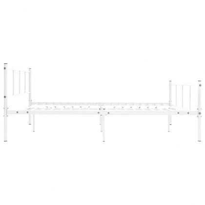 Рамка за легло, бяла, метал, 120x200 cм