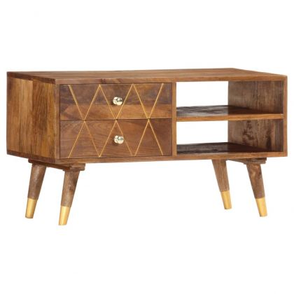 ТВ шкаф, 85x35x47 см, мангово дърво масив