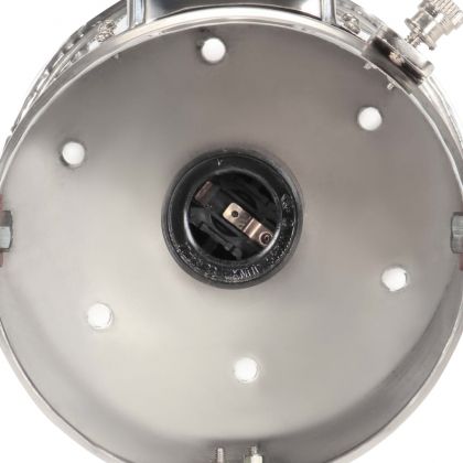 Наземна лампа на статив, черна, мангово дърво масив, 69 см