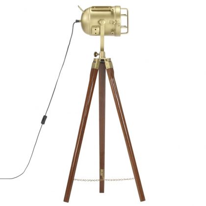 Подова лампа тринога, масивно мангово дърво, 97 см