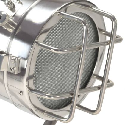 Наземна лампа на статив, черна, мангово дърво масив, 97 см