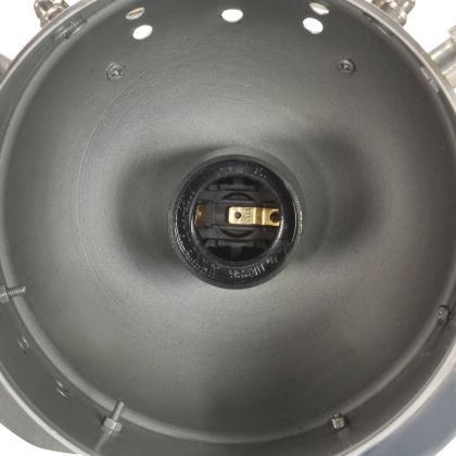 Наземна лампа на статив, черна, мангово дърво масив, 97 см