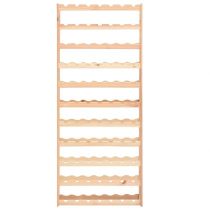Стойка за вино за 77 бутилки, борова дървесина