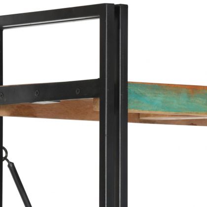 Библиотека с 5 рафта, 90x30x180 см, регенерирано дърво масив