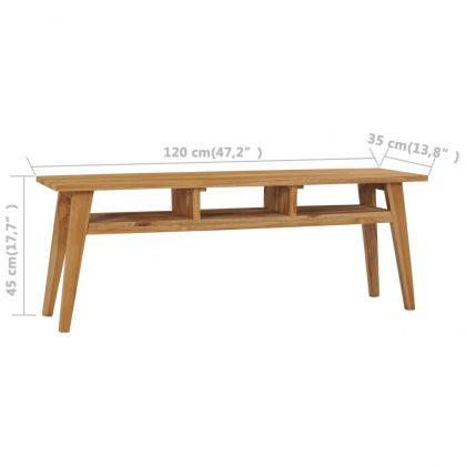 ТВ шкаф, 120x35x45 см, тиково дърво масив