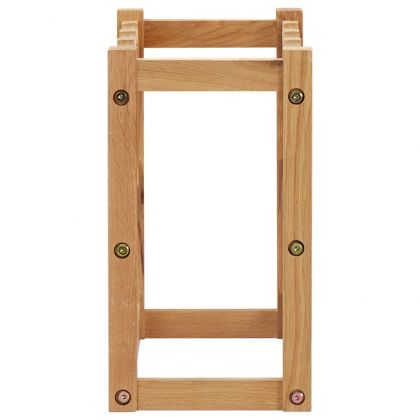 Стойка за вино за 12 бутилки, 47x21x36 см, дъбов масив