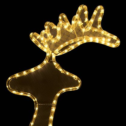 Коледна украса северен елен с мрежа 306 LED 60x24x89 см