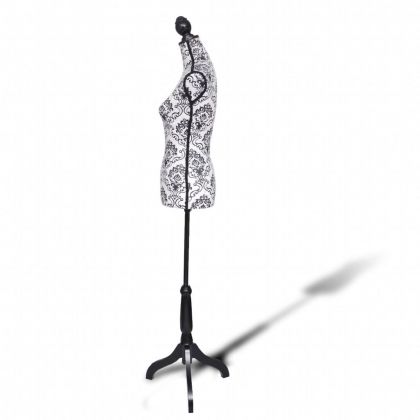 Дамски манекен бюст, черно-бял