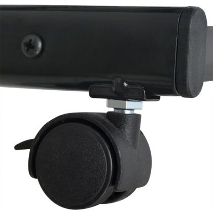 Стелаж за списания, 47,5x43x133 cм, черен, A4