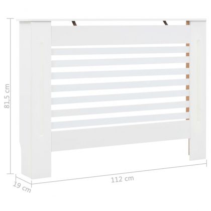 Паравани за радиатори, 2 бр, бели, 112x19x81,5 см, МДФ