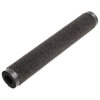 Правоъгълни изтривалки 2 бр усукани влакна 90x150 см черни