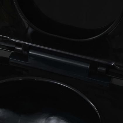 Окачена тоалетна чиния, със скрито казанче, керамична, черна