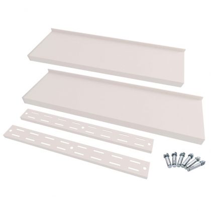 Стенни рафтове на 2 нива, 2 бр, неръждаема стомана, 300x30 см