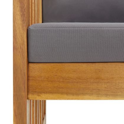 Градински комплект с възглавници, 4 части, акациево дърво масив