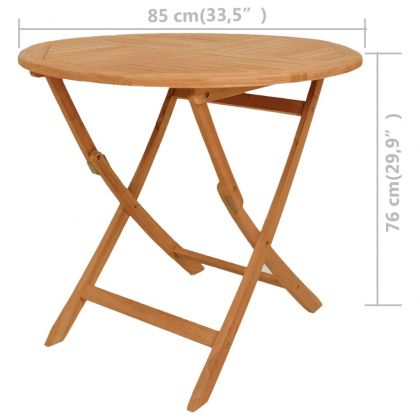 Градински трапезен комплект, 5 части, тиково дърво масив