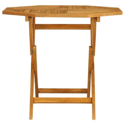 Градински трапезен комплект, 5 части, тиково дърво масив