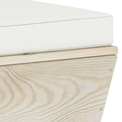 Градински палетен ъглов диван с възглавници, импрегниран смърч