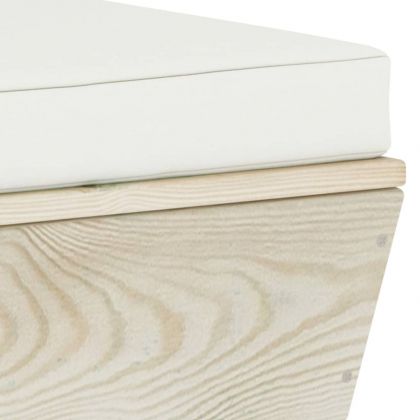 Градински 2-местен палетен диван възглавници импрегниран смърч