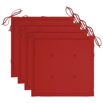 Градински трапезни столове, 3 бр, с възглавници, акация масив