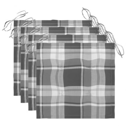 Градински трапезни столове, 3 бр, с възглавници, акация масив