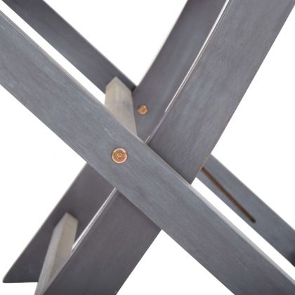 Сгъваеми градински столове, 6 бр, акация масив