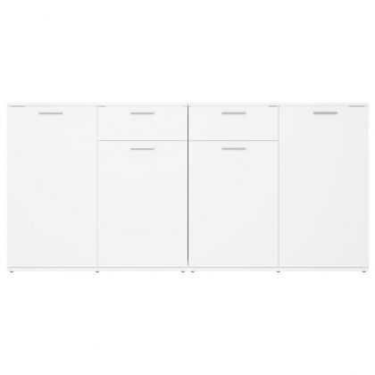 Бюфет, бял, 160x36x75 см, инженерно дърво