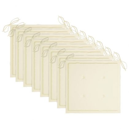 Градински столове с възглавници, 8 бр, акация масив, сиви