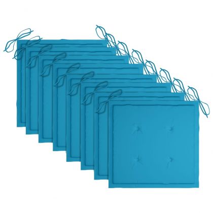 Градински столове с възглавници, 8 бр, акация масив, сиви